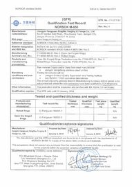 Корпус и закрытие NORSOK M650, PED 2014/68/EU Материал для ковки клапанов ASTM F51, ASTM F53